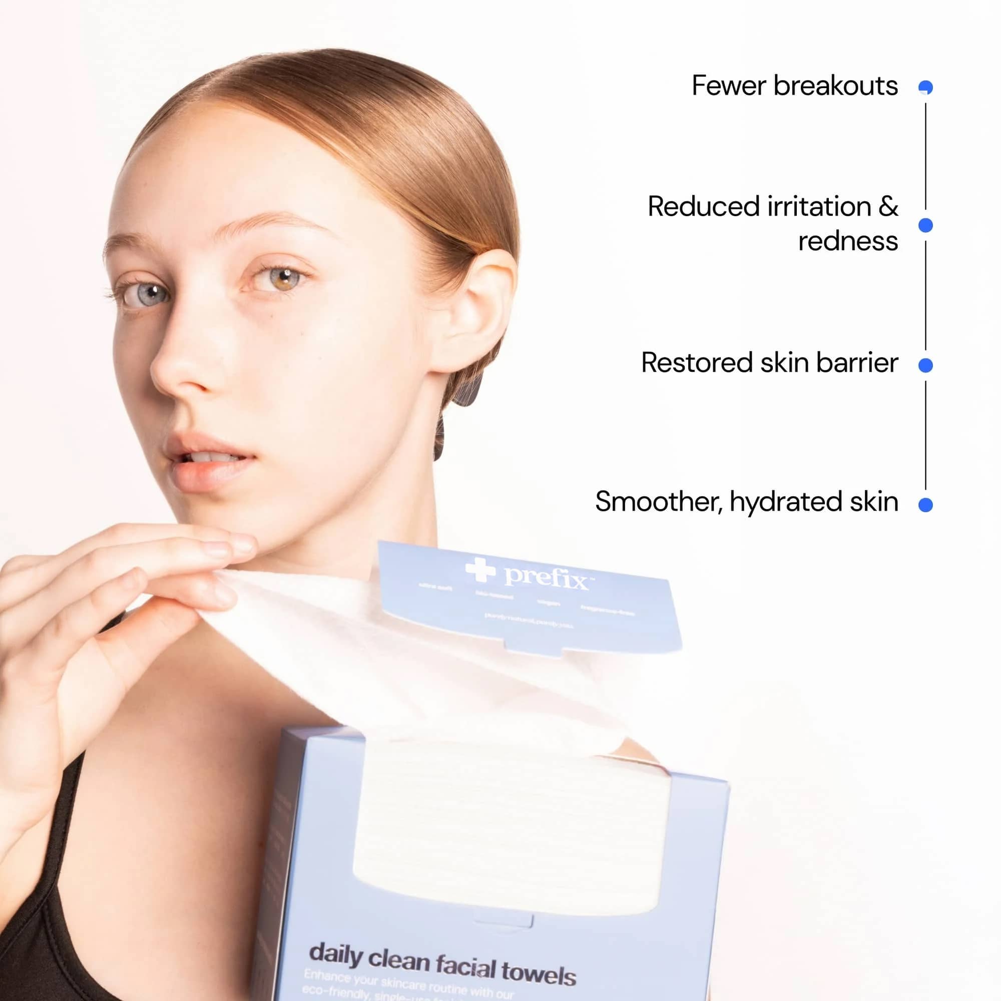 prefix™ daily clean face towels