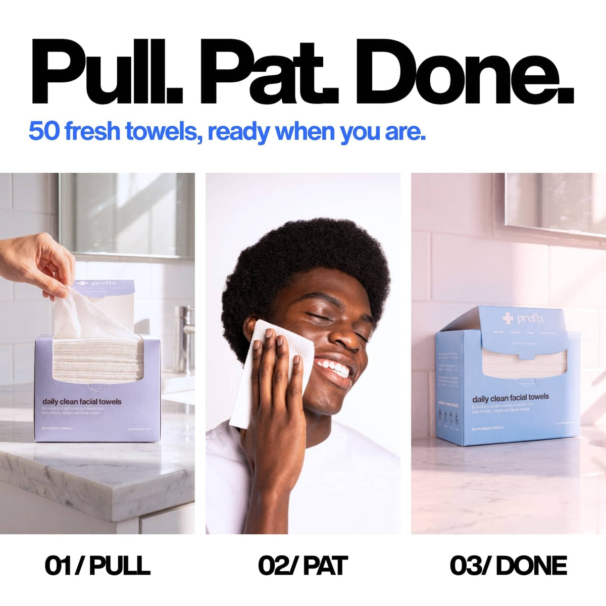prefix™ daily clean facial towels