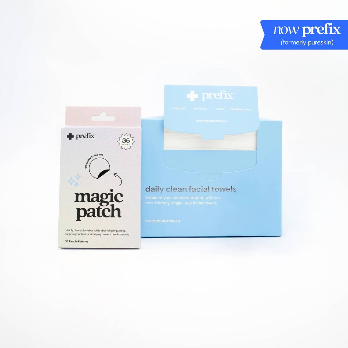 prefix™ towels + pimple patches